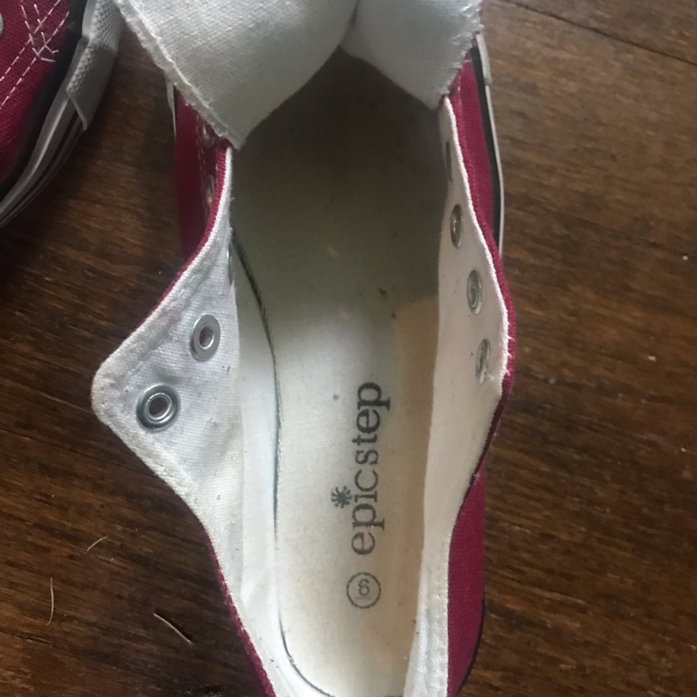 Maroon Converse Sneakers - Picture 3 of 4